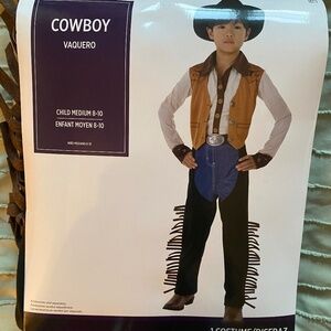 Cowboy Vaquero Costume Boys Size Medium 8-10